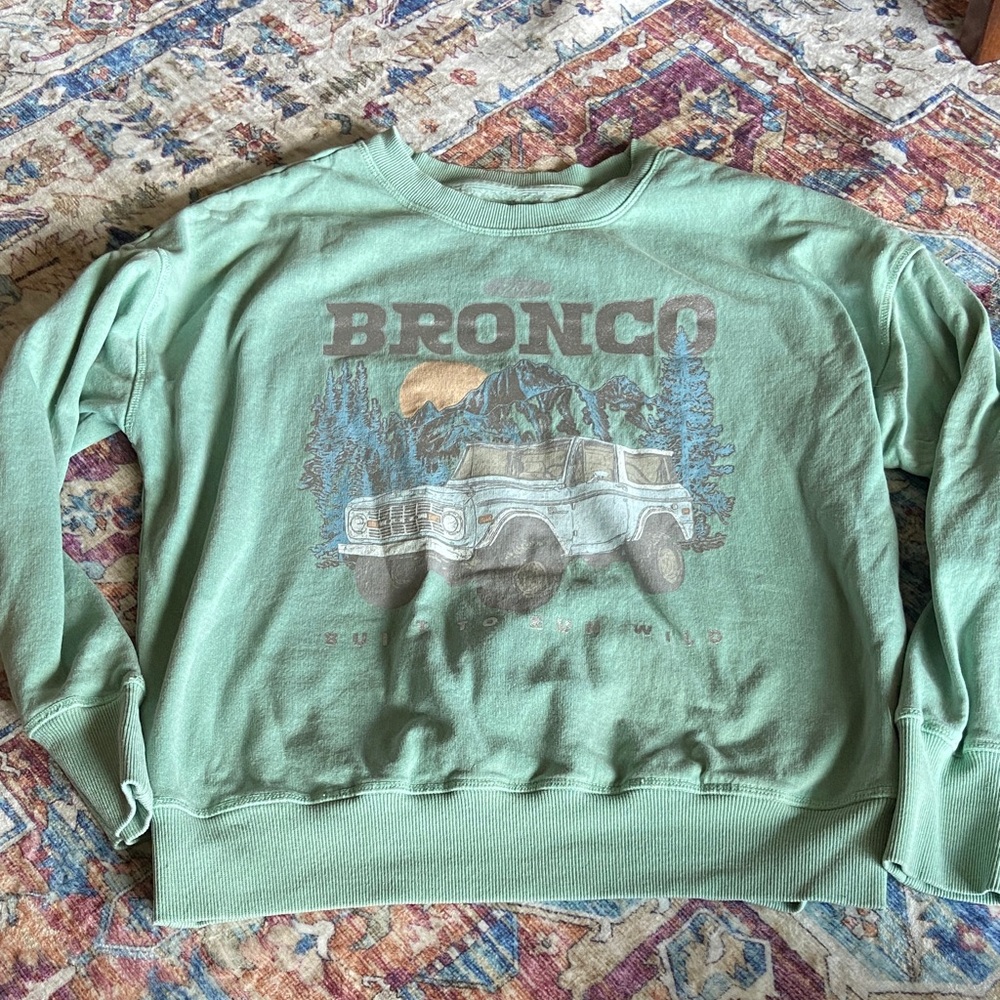 Ford Green Bronco Graphic Sweatshirt